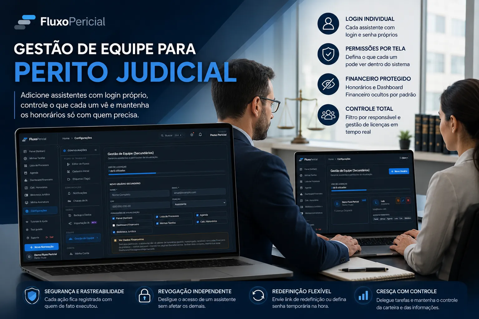 Gestão de Equipe para Perito Judicial: Como Adicionar Assistentes Sem Perder Controle da Carteira