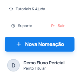 Modal Nova Nomeação aberto