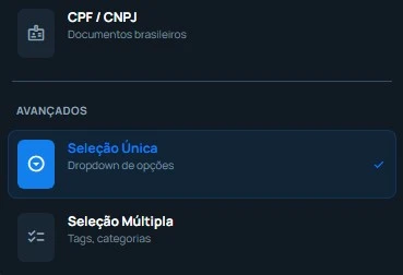 Tipos formatados: Telefone, Moeda, Data e Link